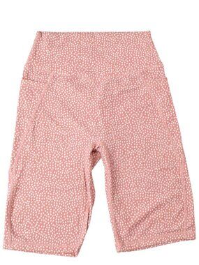 Buffbunny Collection Pink Speckled High Rise Biker Shorts Small Pockets